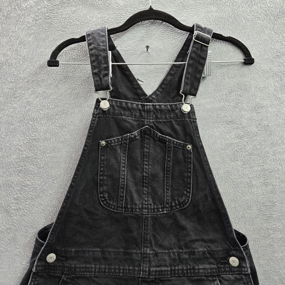 Old Navy Women Shorts S‎ Black Shortalls Twill Button 3" Inseam - Picture 4 of 9